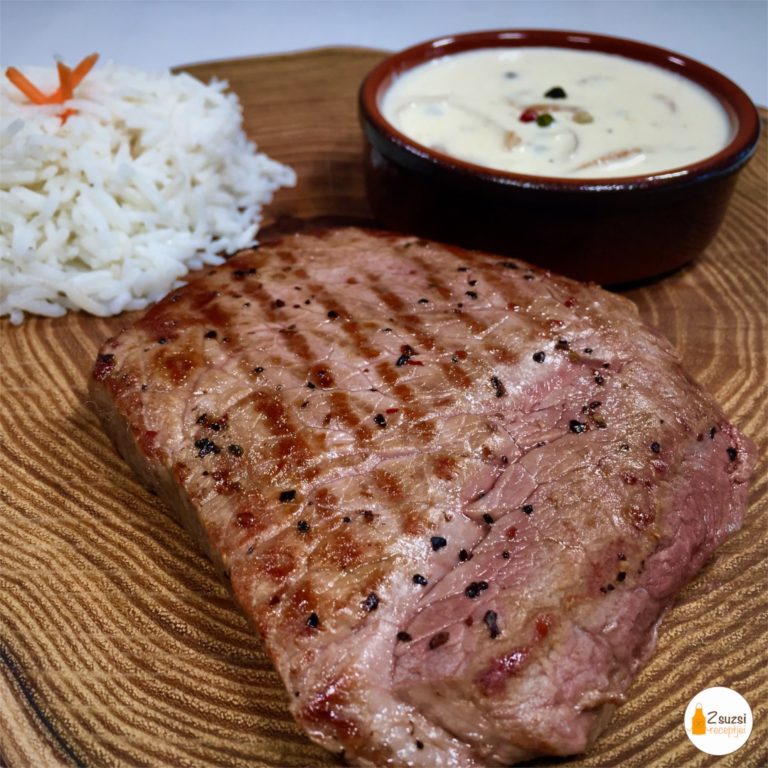 Borsos mustáros steak
